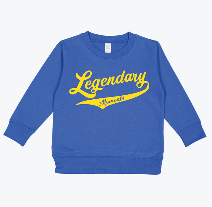 LM Signature Sweatshirt Yellow on Royal